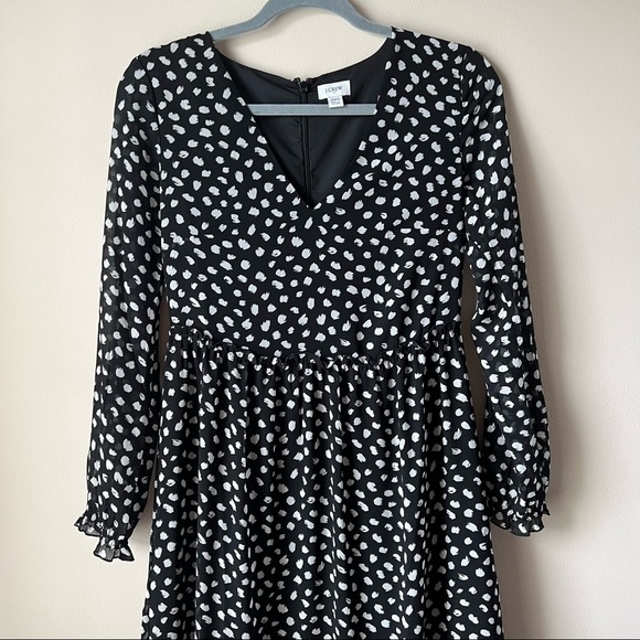 J.Crew Factory Crinkle V Neck Midi Dress XXS size 2 - Picture 3 of 11